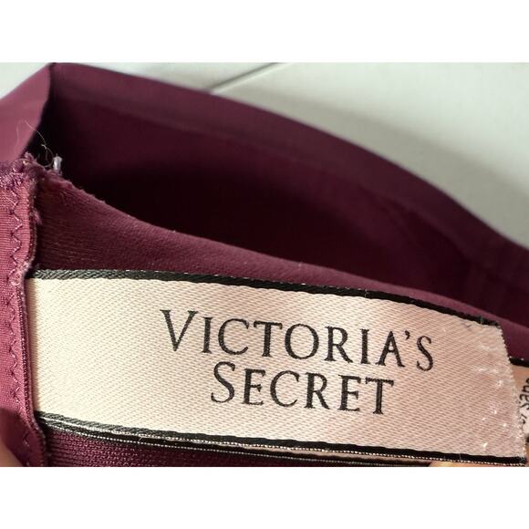 Victoria's Secret Lively The Push Up Bra Womens 36C Burgundy Padded Non Wire - Picture 3 of 7
